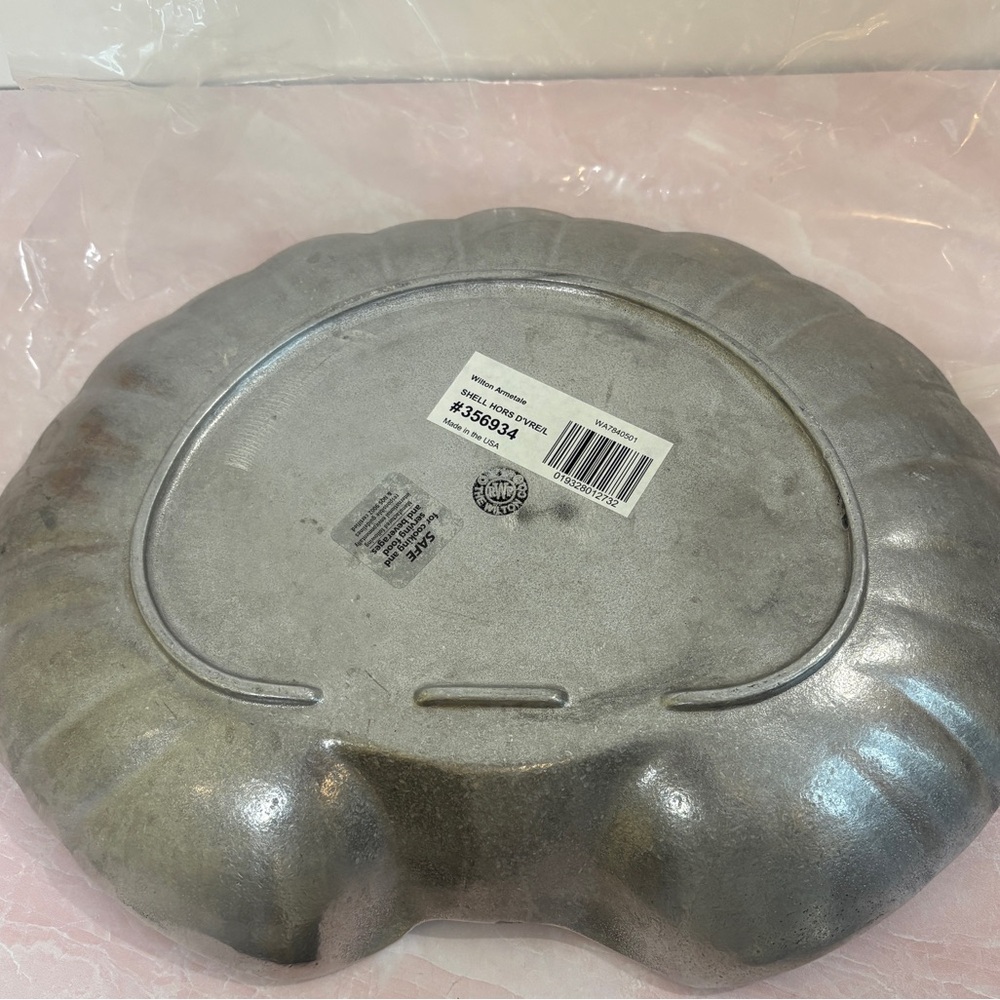 Wilton Armetale Shell Hors D’Oeurvres 2pc Serving Dish. Aluminum. #356934 NWT - Picture 8 of 11